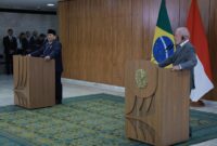 Pertemuan bilateral Presiden Indonesia Prabowo Subianto dengan Presiden Brasil Luiz Inácio Lula da Silva. (Dok. Tim Media Prabowo)